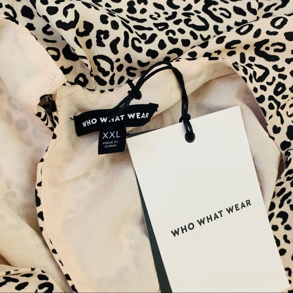 Dress Animal Cheetah Print XXL Cream Black NWT - Picture 12 of 16